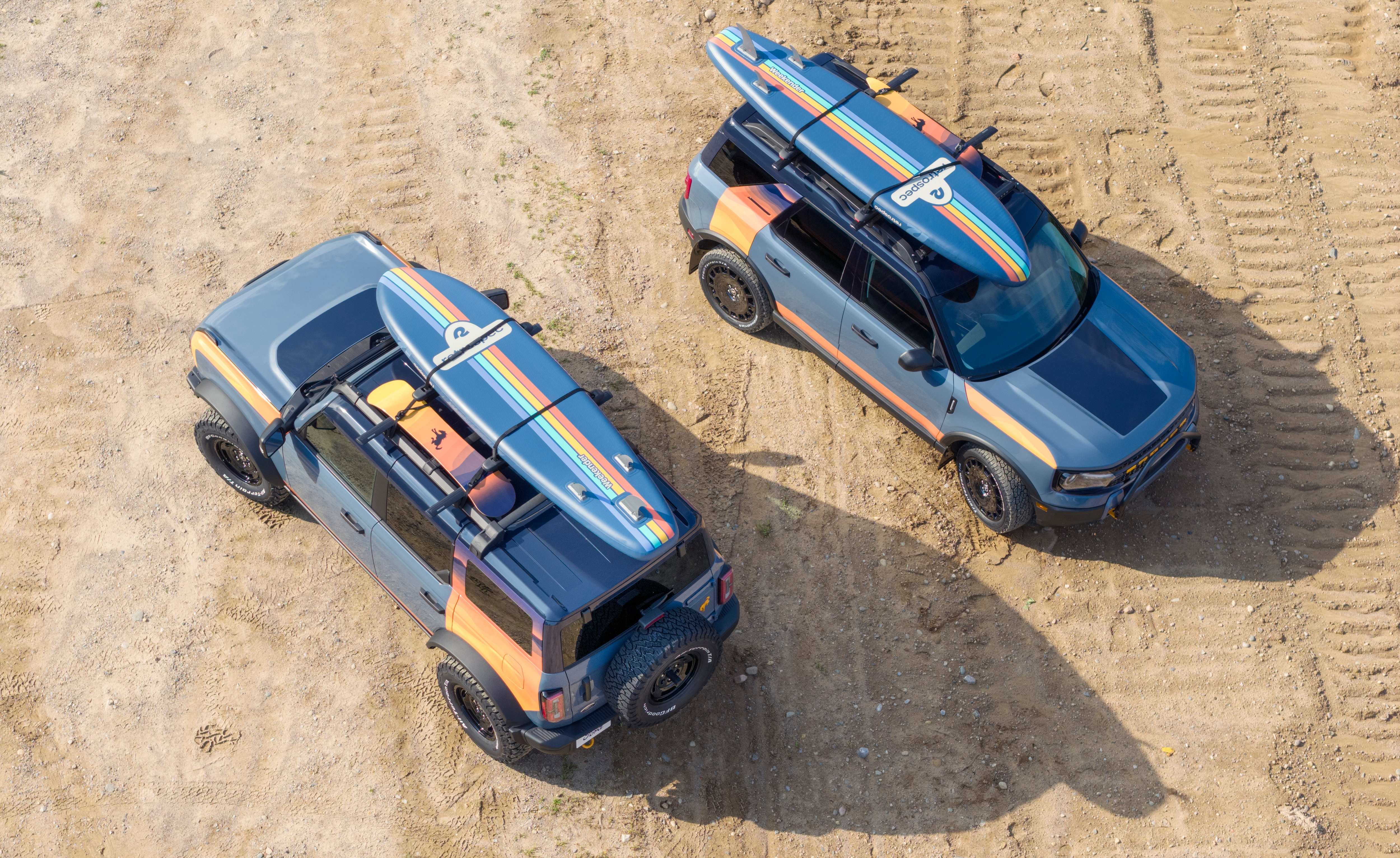 Bronco and Bronco Sport Silver Lake Dunes project vehicles.